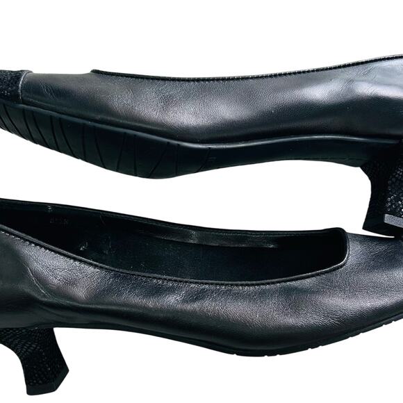 Vaneli Cap-Toe Black Kitten Heels - Picture 3 of 6